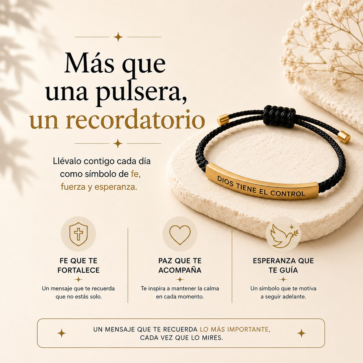 Pulsera Cristiana de Fé